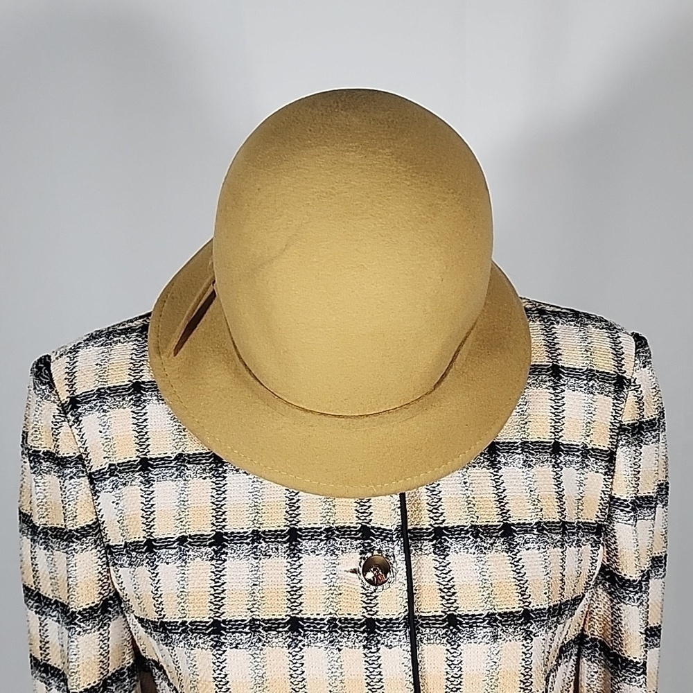 🩵 Color mustard Wool Bucket Hat